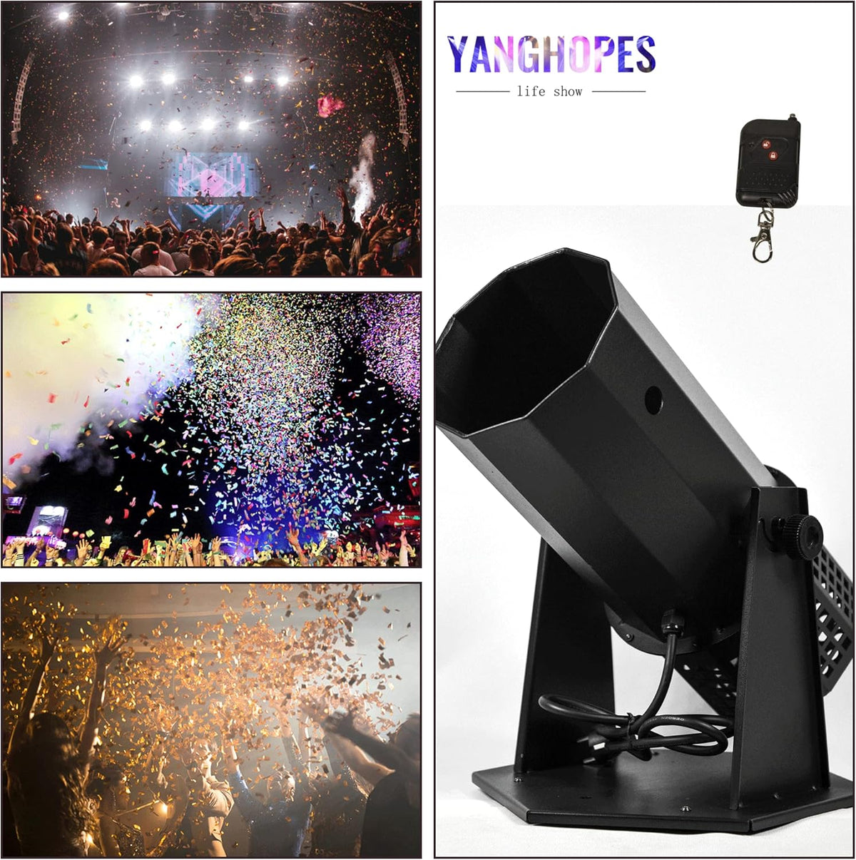 1500W Professional Confetti Machine Confetti Cannon Machine Electric Confe-tti Launcher Confe-tti