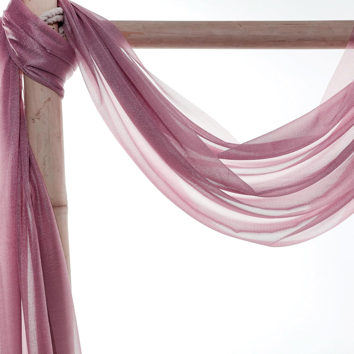 VDS Pack of 1 Panel (30 Inch X 30 Feet) Wedding Arch Draping Fabric Sheer Chiffon Fabric Drapery