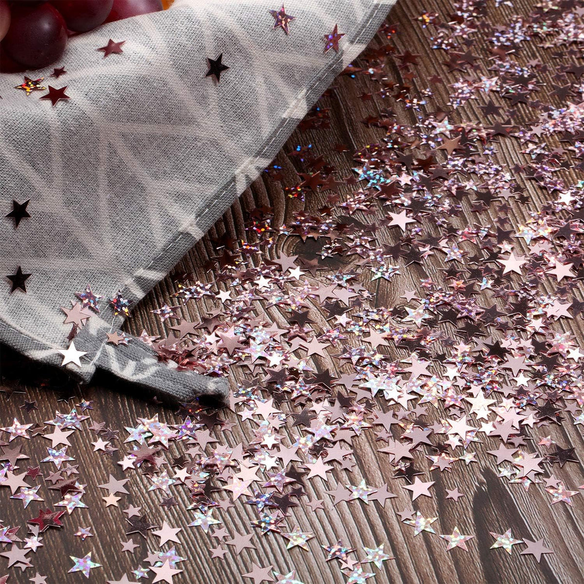 Hestya 60g Star Confetti Glitter Table Confetti Metallic Foil Stars for Party Wedding Festival
