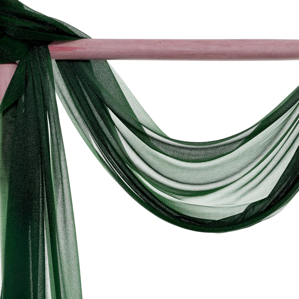 VDS Pack of 2 Panel (30 Inch X 50 Feet) Wedding Arch Draping Fabric Sheer Chiffon Fabric Drapery