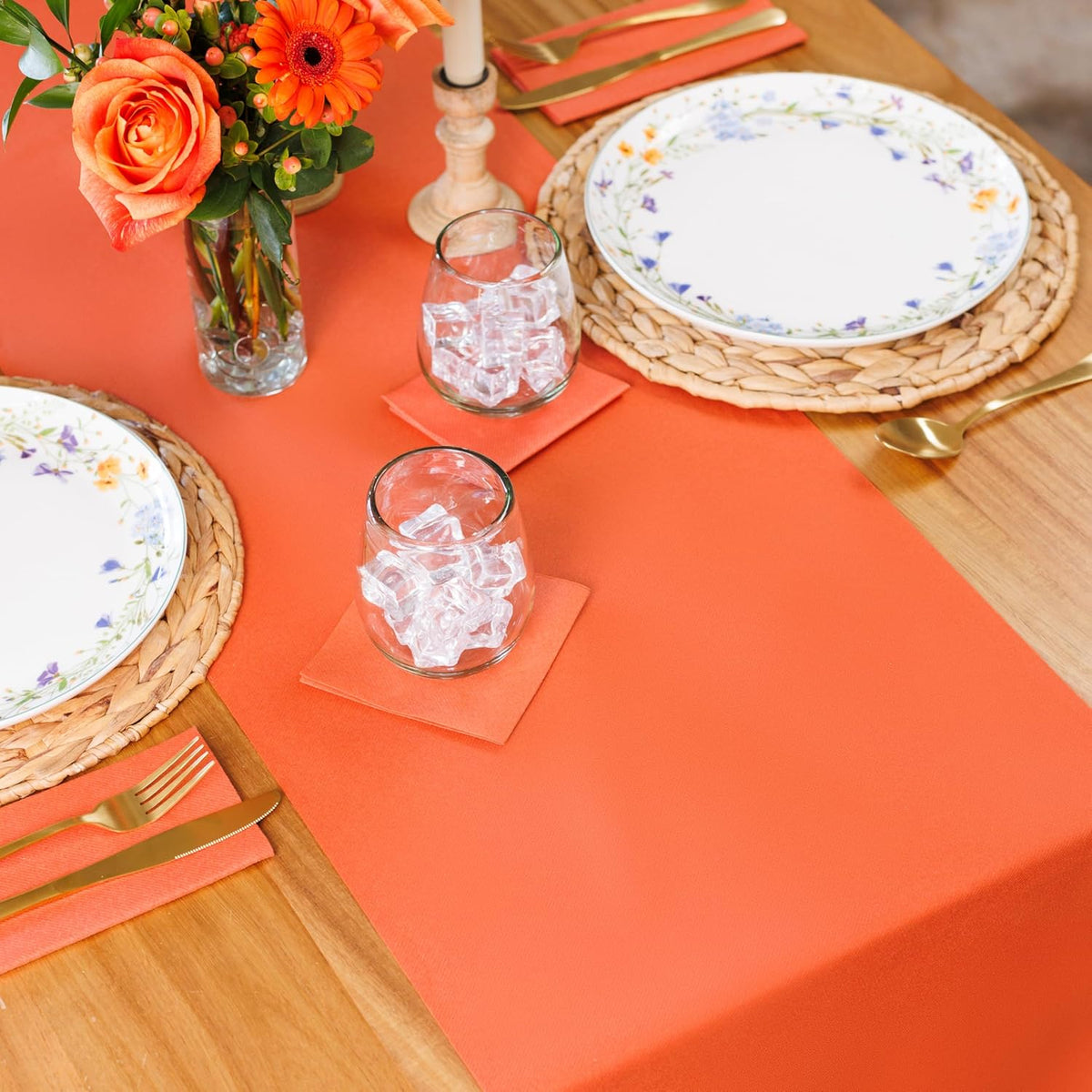 American Homestead Paper Table Runner Roll - 78 ft. Disposable Linen-Like Table Cover Roll - 20