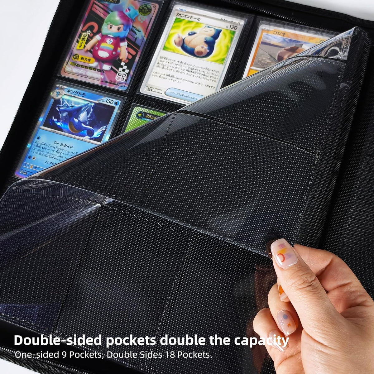 9 Pockets Premium Card Binder 360 Cards Trading Card Binders Zip Card Storage Display Album(9