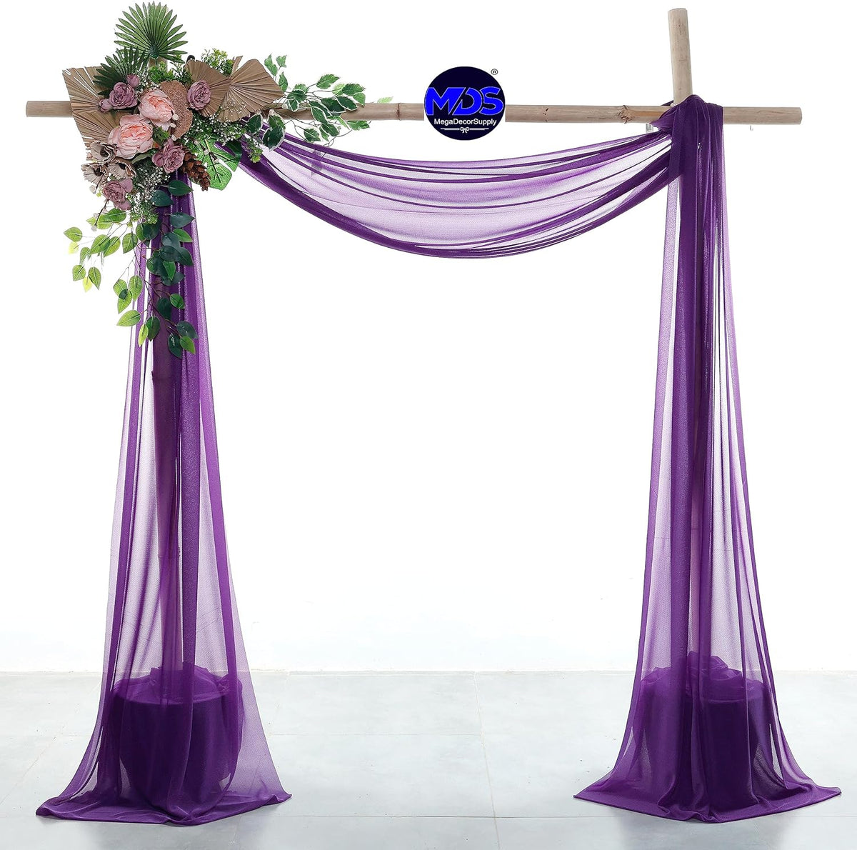 MDS Halloween Chiffon Draping Fabric - 1 Panel, 30" Wide x 100ft Long - Sheer Spooky Arbor & Canopy