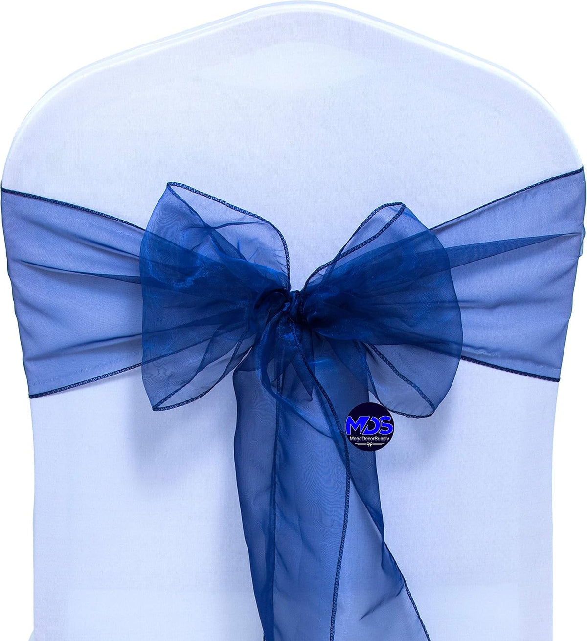 MDS Pack of 250 PCS Organza Chair Sashes Wider Dining Chair Bows Ribbon Tie Back for Wedding Party