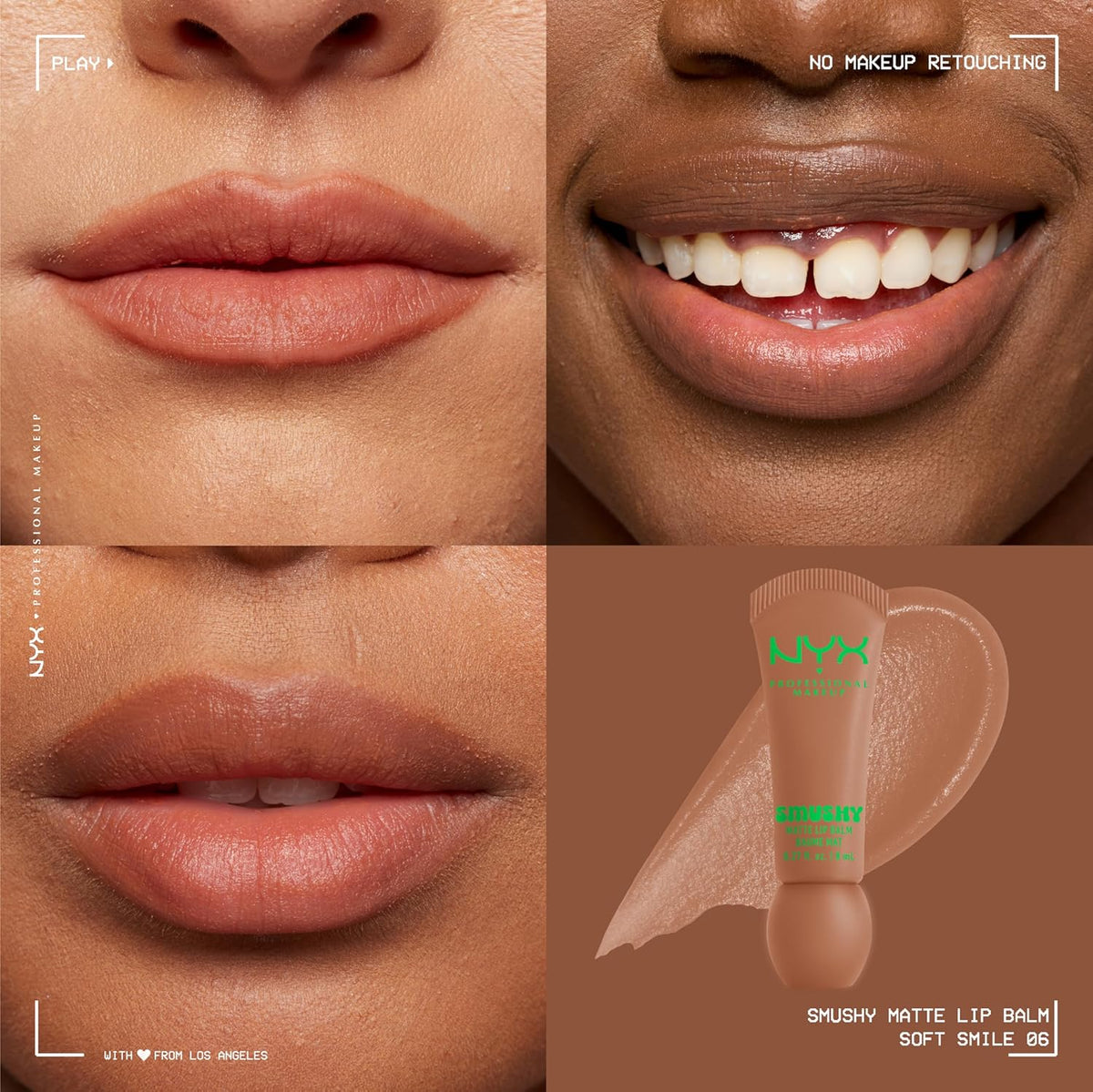 NYX PROFESSIONAL MAKEUP Smushy Matte Lip Balm, Tinted Lip Moisturizer with Soft, Matte Finish