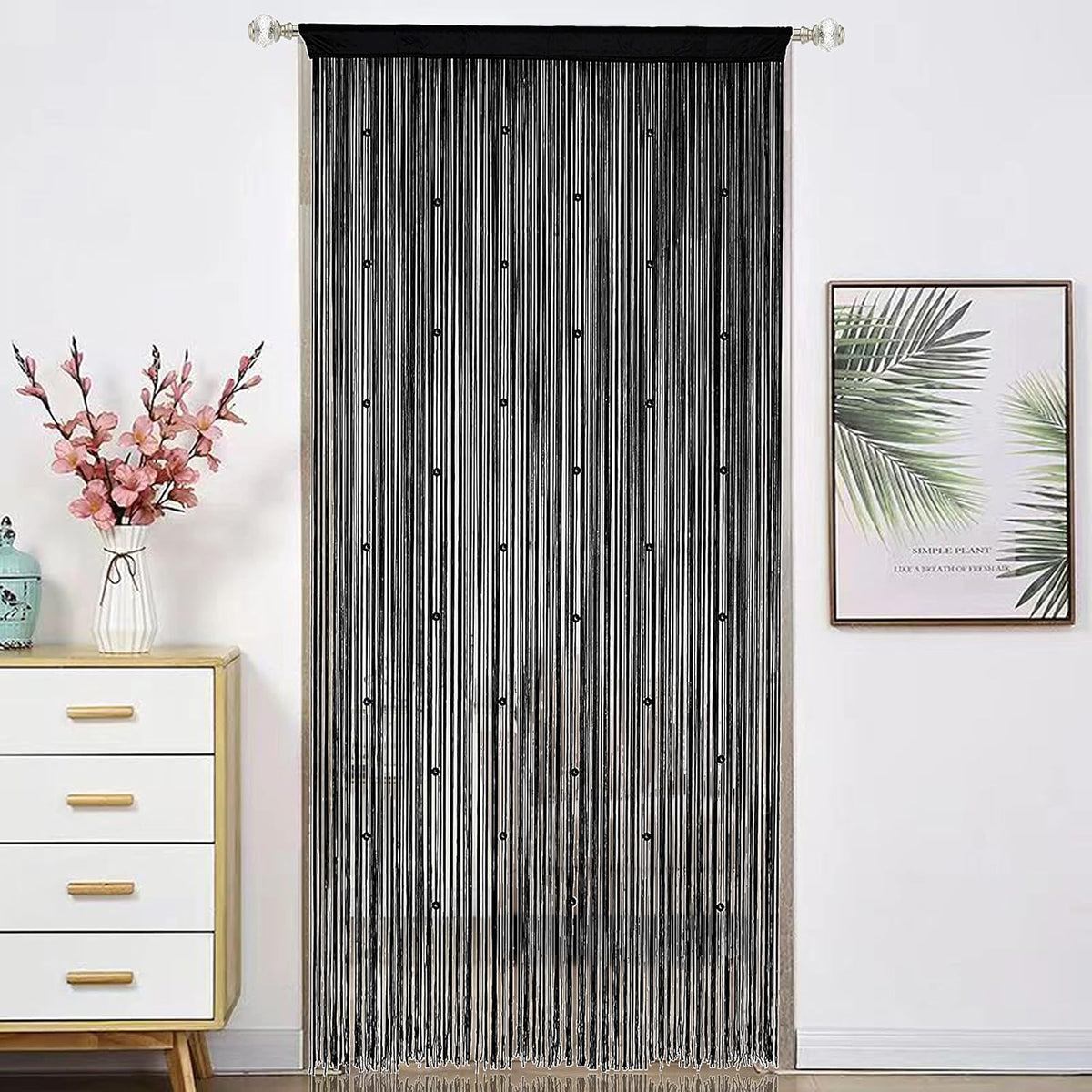 Beaded Curtain Beads Door String Curtains Ideal for Living Room Decor Wall Hanging Fringe Doorway
