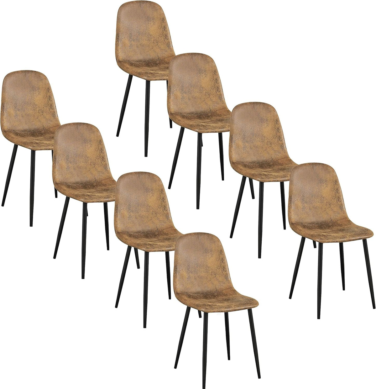 Homy Casa Dining Chairs Set of 8, Modern Mid-Century Style Dining Room Side Chairs Accent Chairs