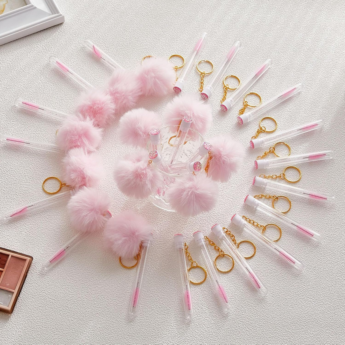 Upgrade 48 Pieces Disposable Mascara Wands Set,Include 24 Pcs Crystal Lash Spoolies Brush and 24