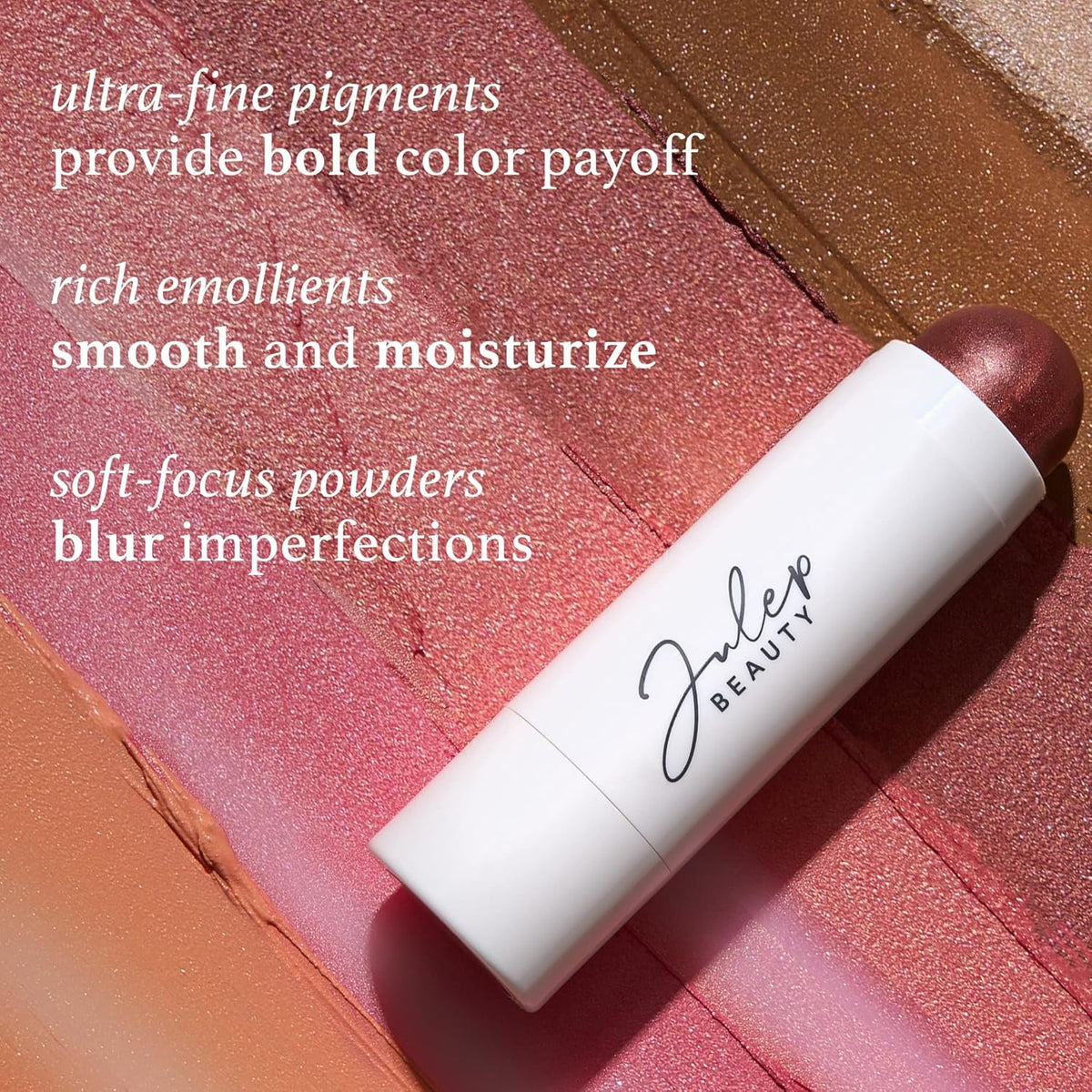 Julep Skip The Brush Cream to Powder Blush Stick - Muted Mauve - Blendable and Buildable Color