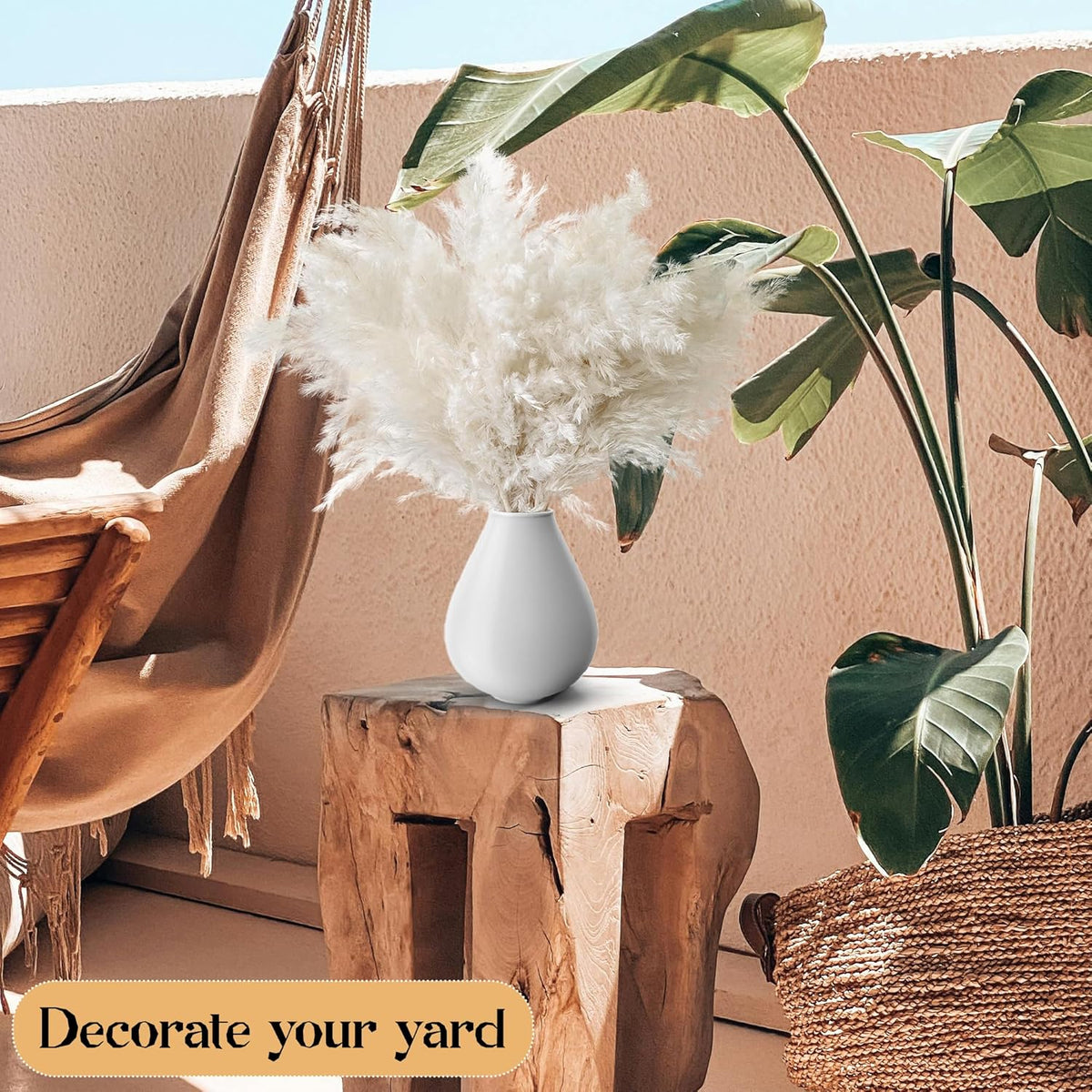 40PCS White Pampas Grass for Home Decor - Elegant Boho Decor - Premium Quality Pampas Grass Stems