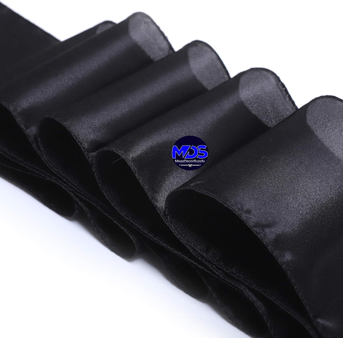 MDS Pack of 75 PCS Satin Chair Sashes Charmeuse Sateen Dining Chair Bows Ribbon Ties Back Sash for