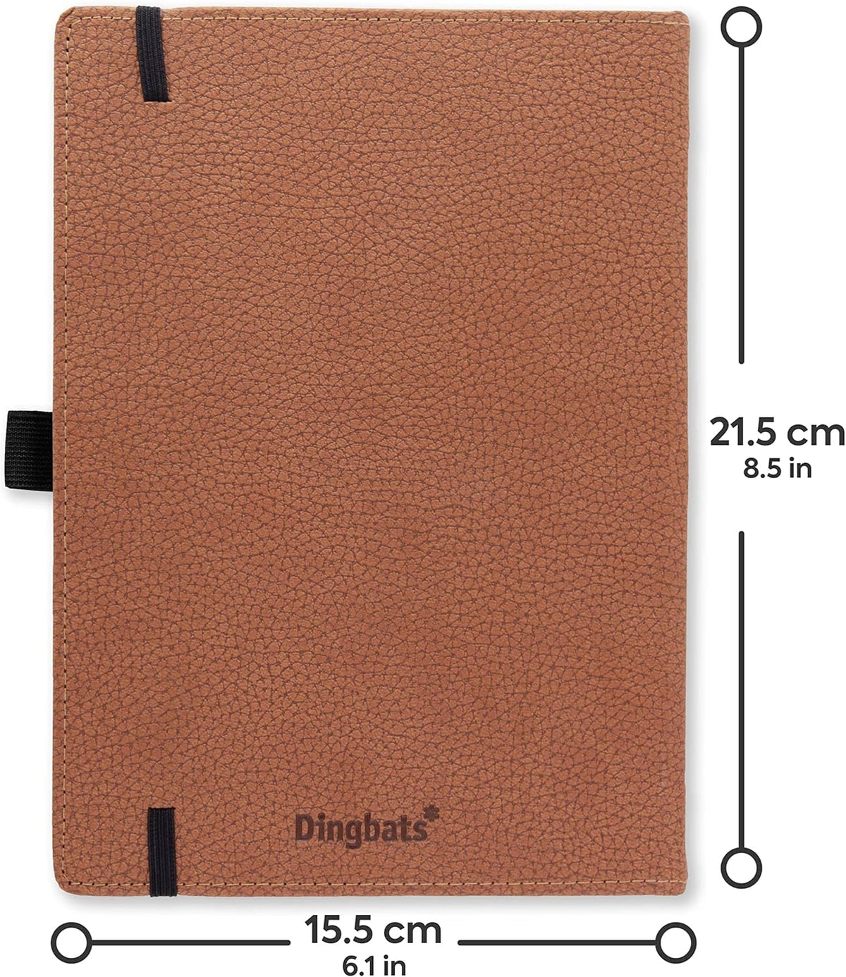 Dingbats* Wildlife Dotted Writing Journal Notebook A5 - Vegan Leather Hardcover - Ideal for Work