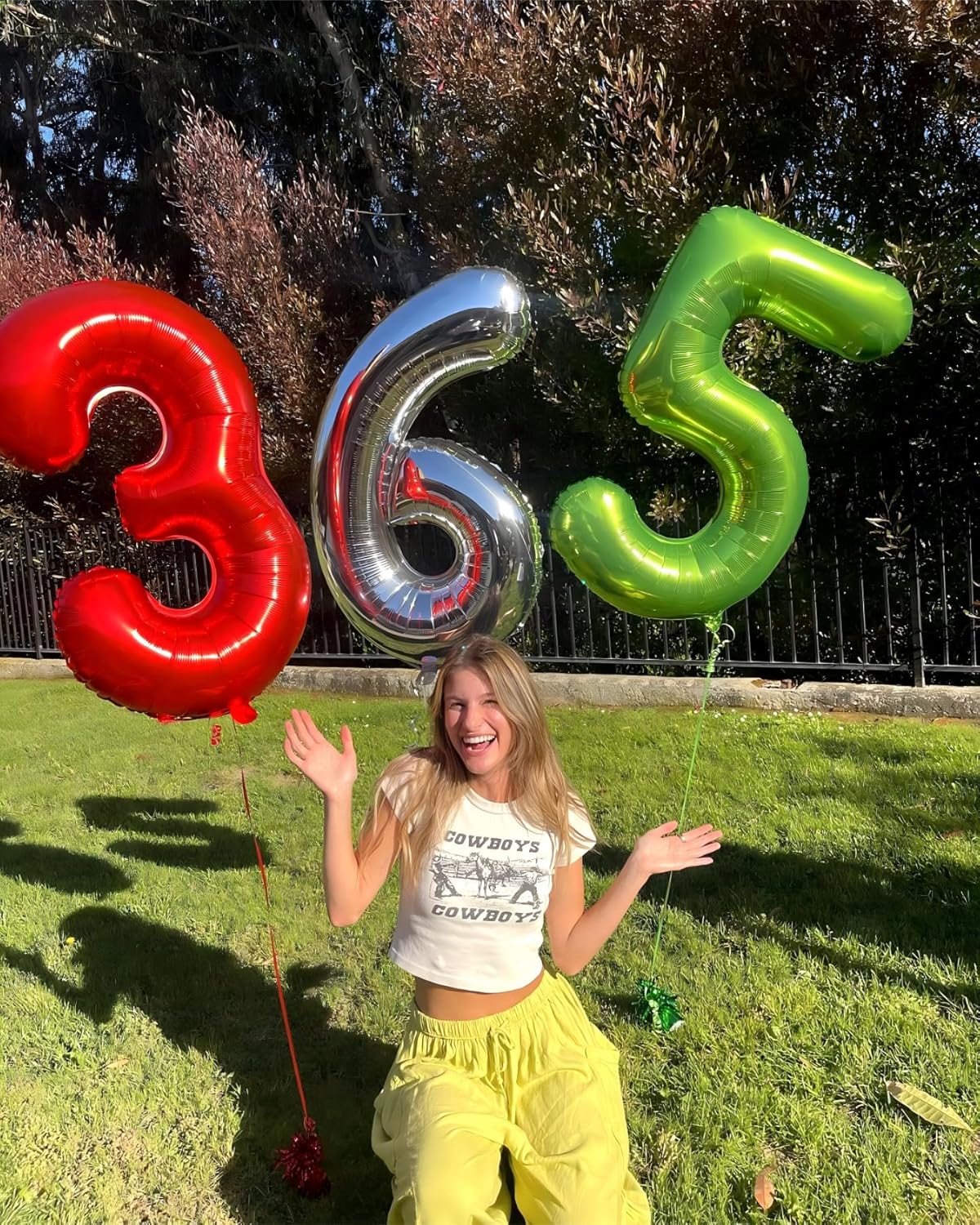 Light Green 40 Inch Large Number 5 Birthday Balloon, Five 5th 15 25 35 50 55 Birthday Celebration