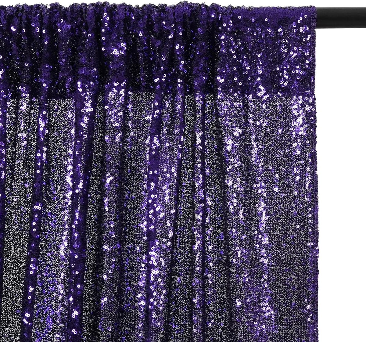 Poise3EHome Purple Sequin Backdrop, 10Ft x 10Ft Glitter Photography Background Curtains for