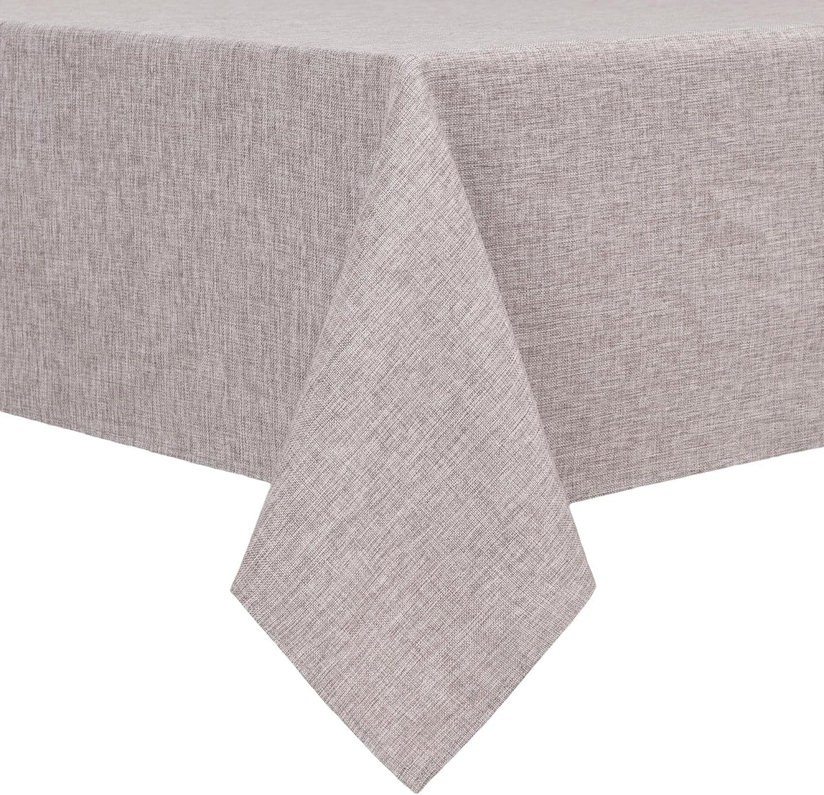 Hiasan Faux Linen Rectangle Tablecloth - Wrinkle and Stain Resistant Washable Table Cloth for