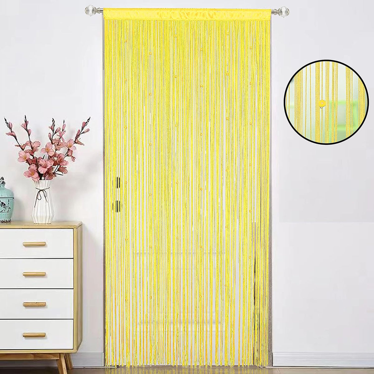 Beaded Doorway Curtain Door Beads Dense String Curtains Fringe Hippie Perfect for Wall Hanging