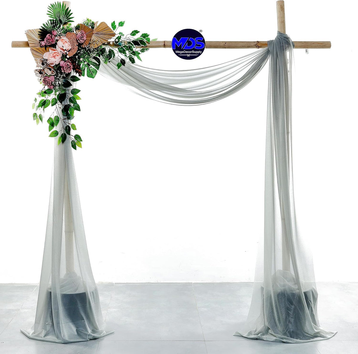 MDS Halloween Chiffon Draping Fabric - 1 Panel, 30" Wide x 75ft Long - Sheer Spooky Arbor & Canopy