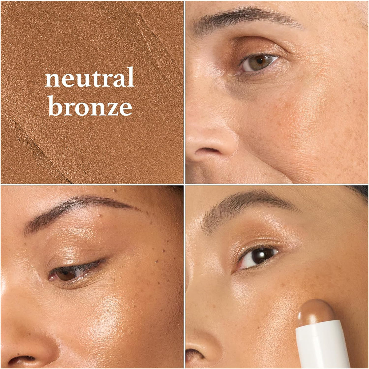 Julep Skip The Brush Cream to Powder Blush Stick - Neutral Bronze - Blendable and Buildable Color