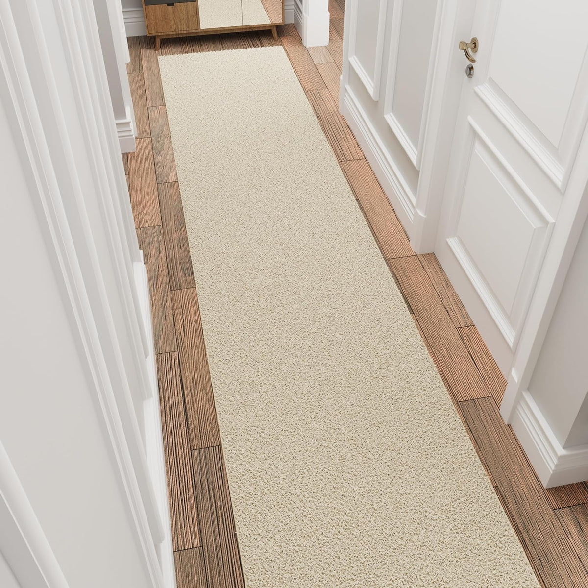 Ottomanson 3' x 20' Shaggy Runner Rug - Plush & Cozy Non-Slip Carpet for Bedroom, Living Room