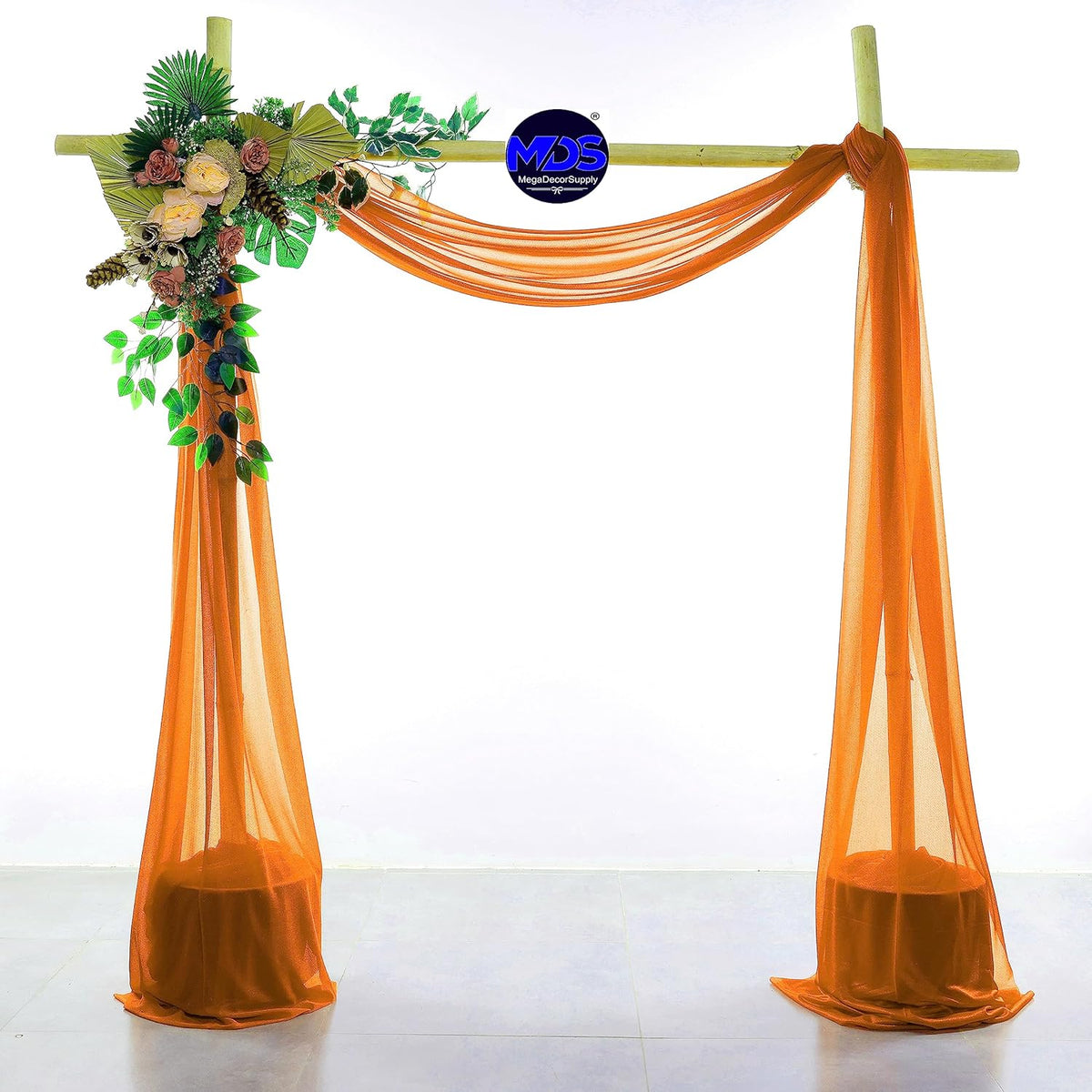 MDS Halloween Chiffon Draping Fabric - 2 Panel, 30" Wide x 30ft Long - Sheer Spooky Arbor & Canopy
