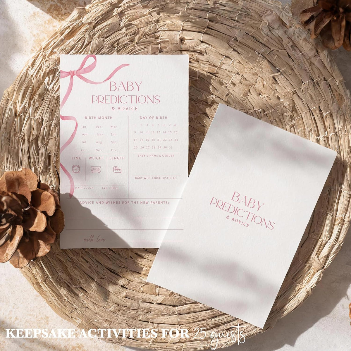 Advice For New Parents Baby Shower, Baby Predictions & Advice Cards For Baby Shower Games