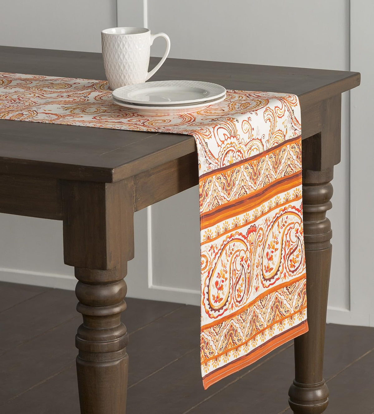 Maison d' Hermine Table Runner 100% Cotton Single Layer Table Runners 48 inches Long Decorative for