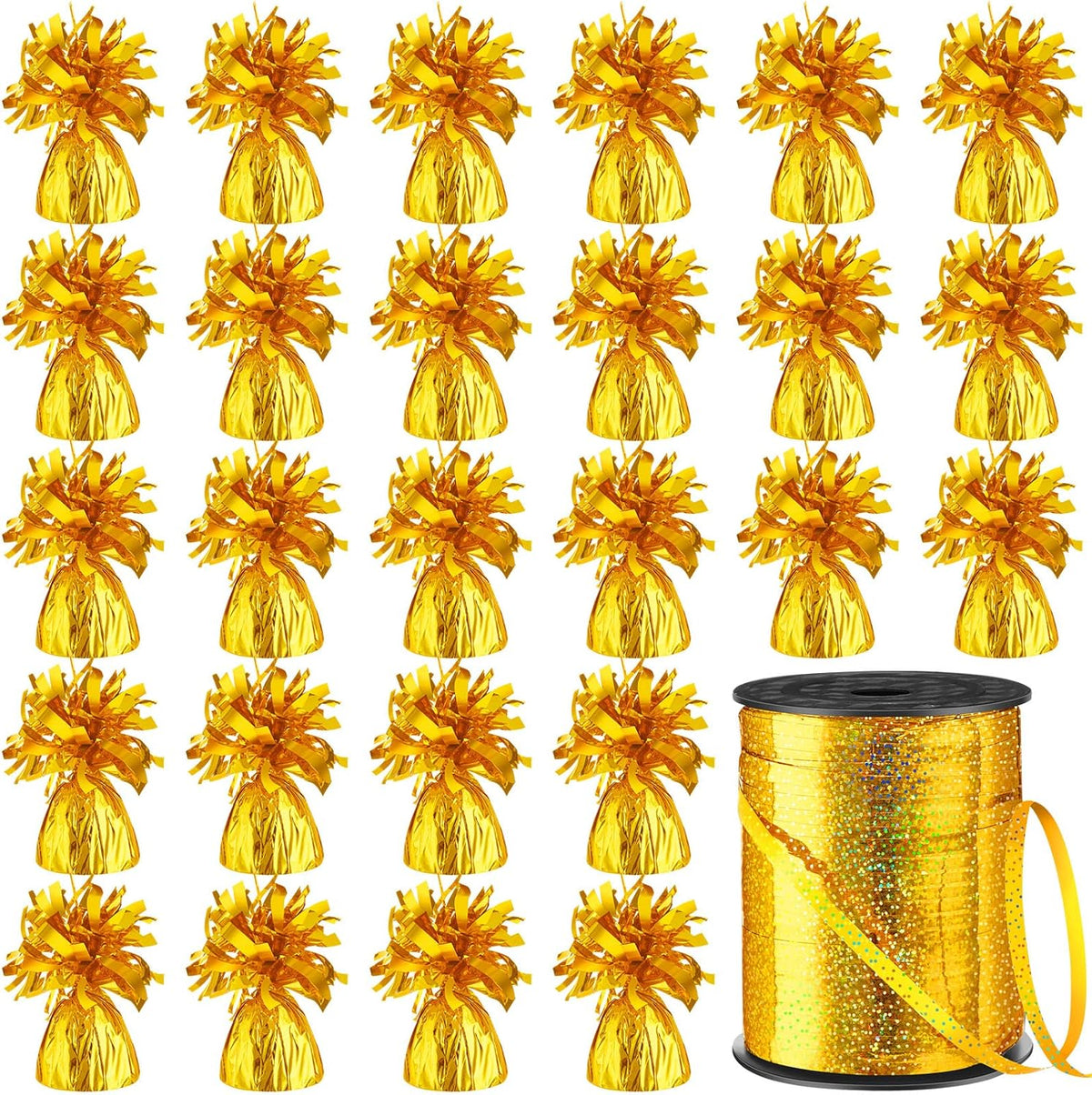 24 Pcs Balloon Weights Metallic Anchor Balloon Holder for Helium Balloons Heavy Table Weights and 1