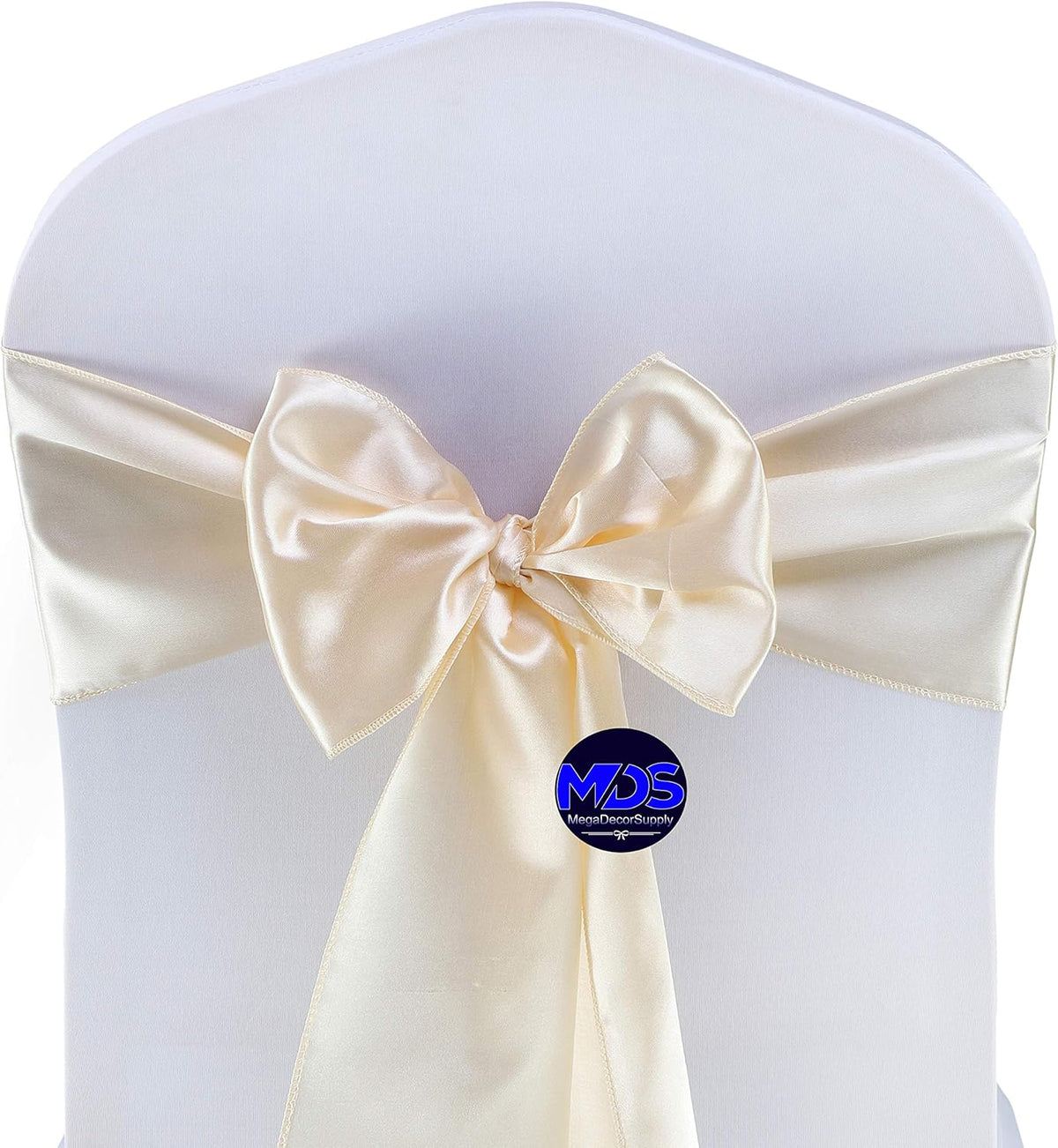 MDS Pack of 50 PCS Satin Chair Sashes Charmeuse Sateen Dining Chair Bows Ribbon Ties Back Sash for