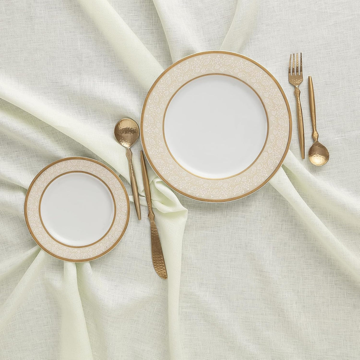 Solino Home Ivory Linen Tablecloth 54 x 72 Inch - 100% Pure Linen Table Cloth for Rectangle Tables