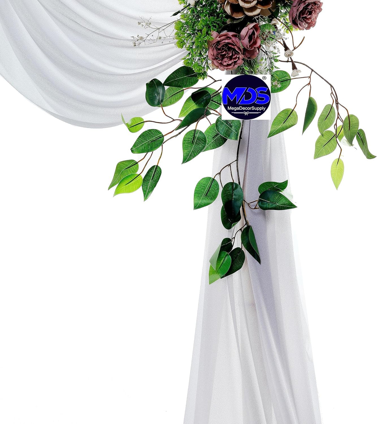MDS Halloween Chiffon Draping Fabric - 2 Panel, 30" Wide x 100ft Long - Sheer Spooky Arbor & Canopy