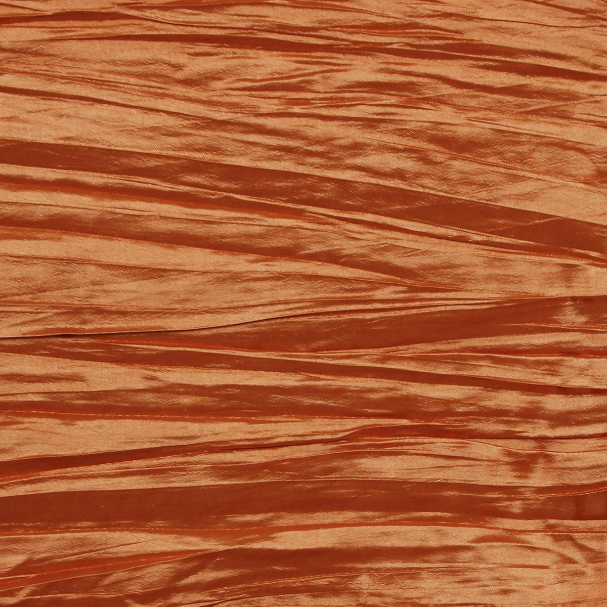 YOUR CHAIR COVERS - 90 x 132 inch Rectangular Crinkle Taffeta Tablecloth - Burnt Orange, Rectangle