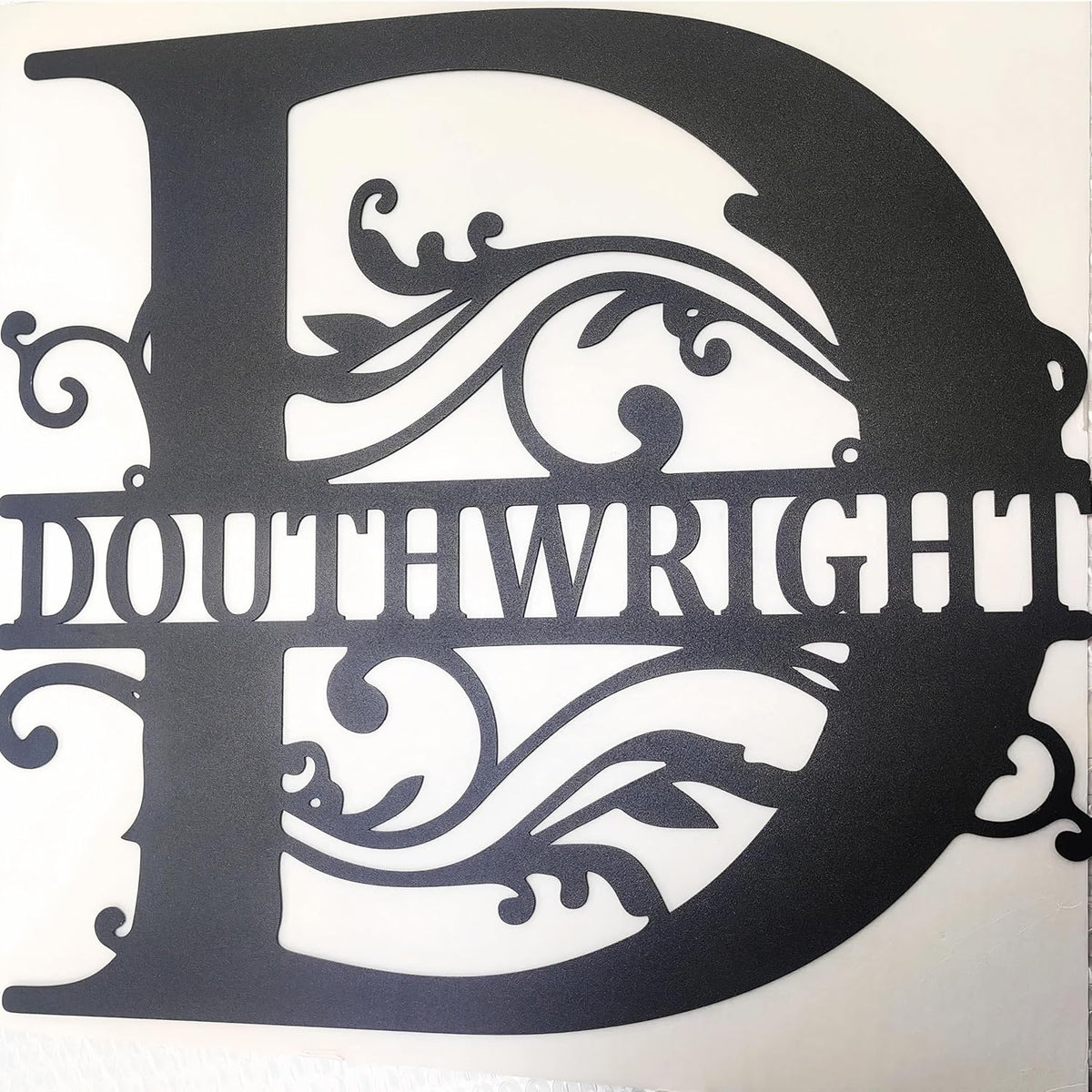 Personalized Metal Name Signs, Split Letter Monogram Wall Decor, Custom Last Name Sign, Family Name