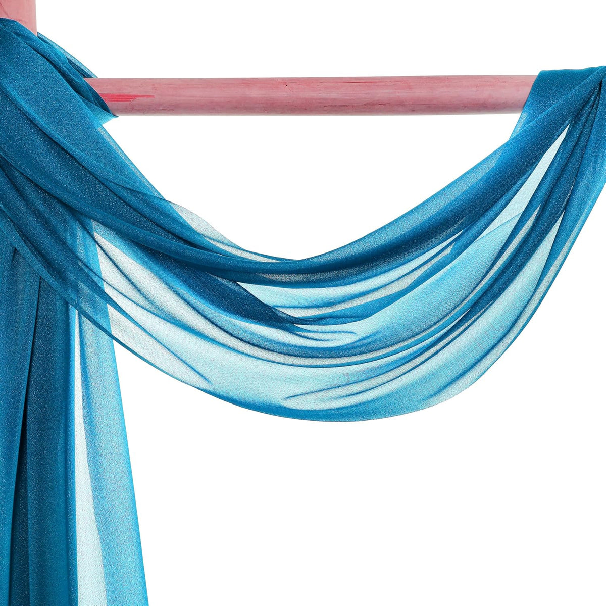 VDS Pack of 1 Panel (30 Inch X 40 Feet) Wedding Arch Draping Fabric Sheer Chiffon Fabric Drapery