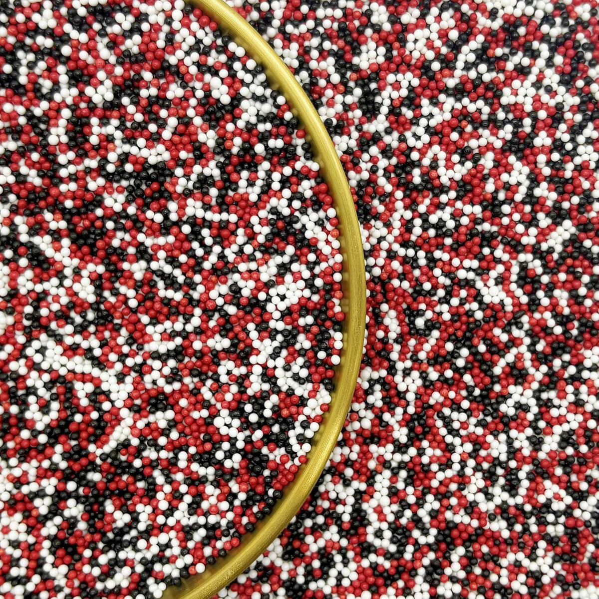 Edible Red & Black & White Sprinkles Candy 2mm Mini Pearls Cake Decorations Cupcake Toppers Cookie