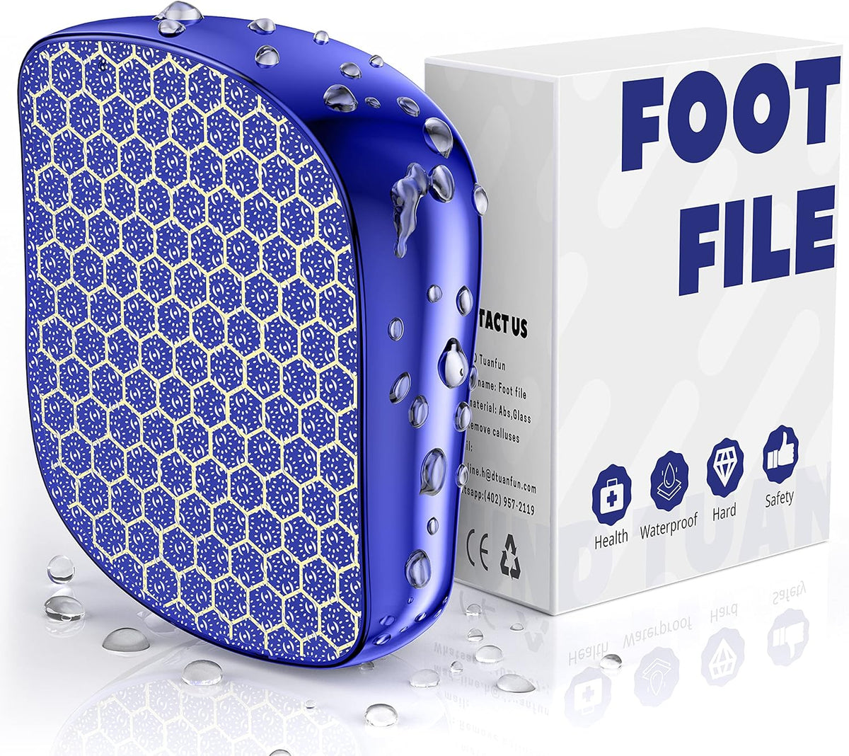 Foot File, Nano Glass Callus Remover, Portable Professional Foot Beauty Care Tool, can be Used for