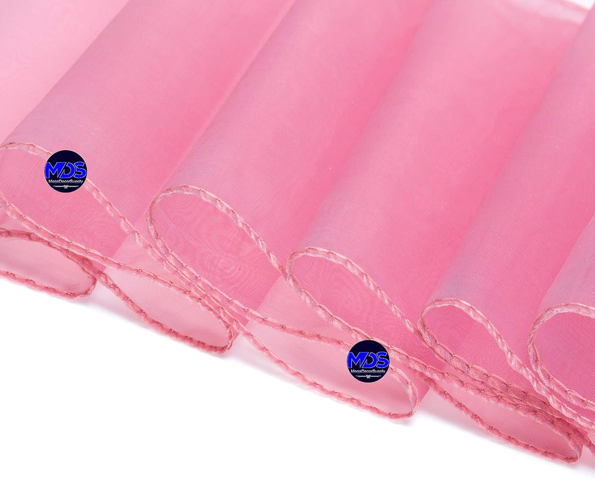MDS Pack of 50 PCS Organza Chair Sashes Wider Dining Chair Bows Ribbon Tie Back for Wedding Party