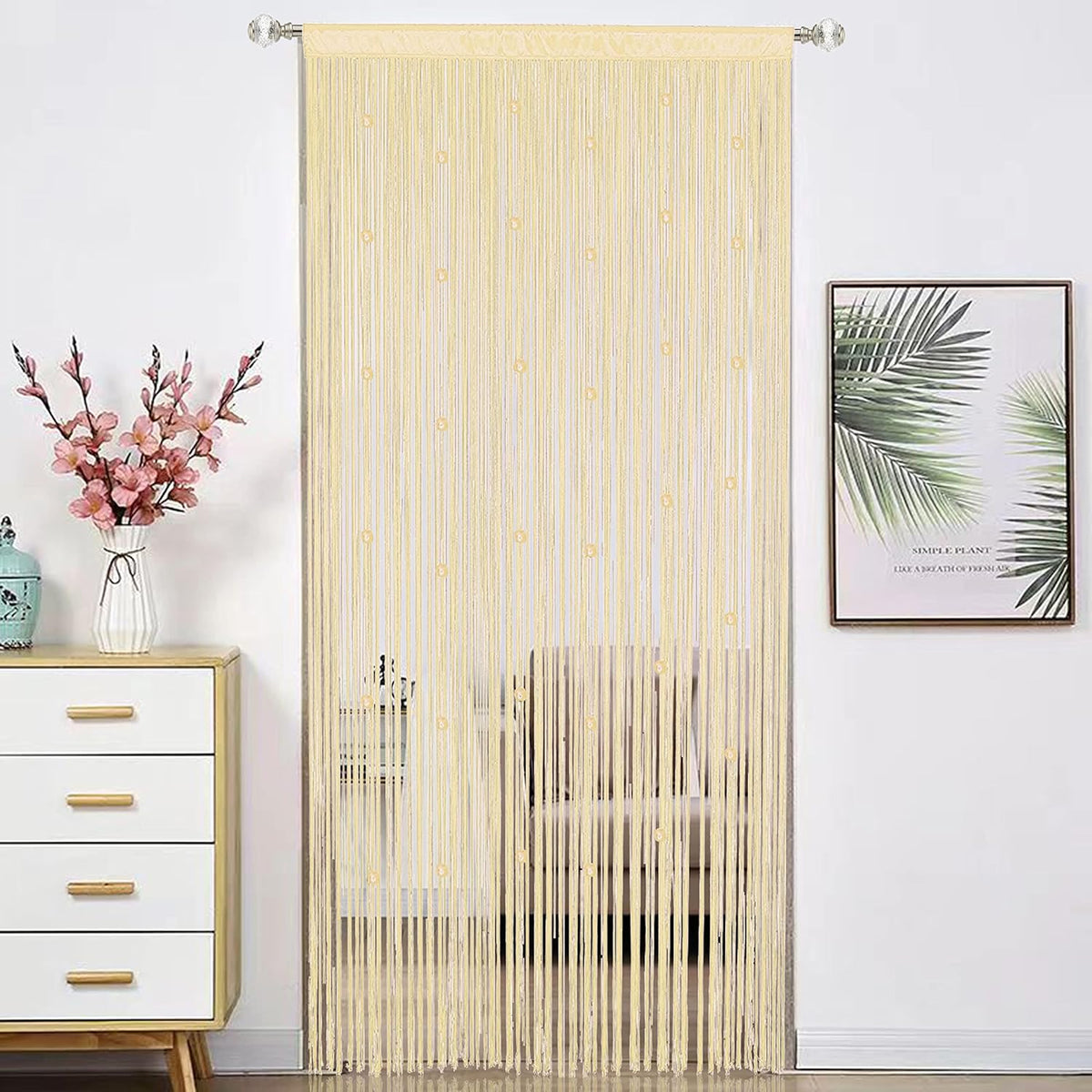Beaded Curtain Beads Door String Curtains Ideal for Living Room Decor Wall Hanging Fringe Doorway