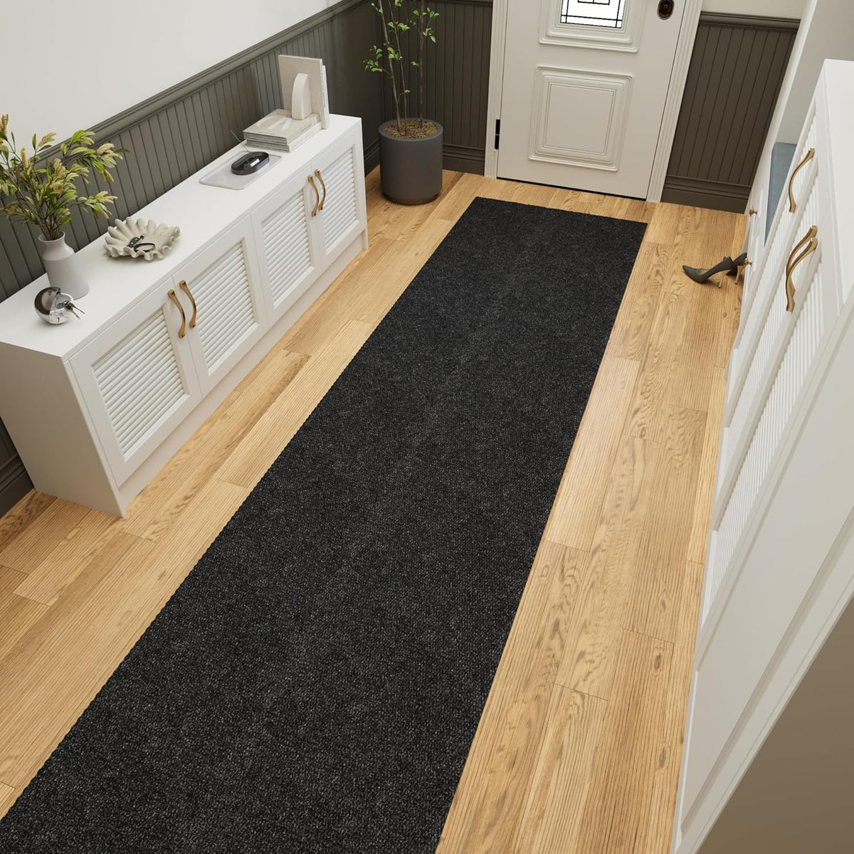 Ottomanson Commercial Scrape Rib Entry Mat – Heavy Duty Ribbed Floor Mat for High Traffic – Non