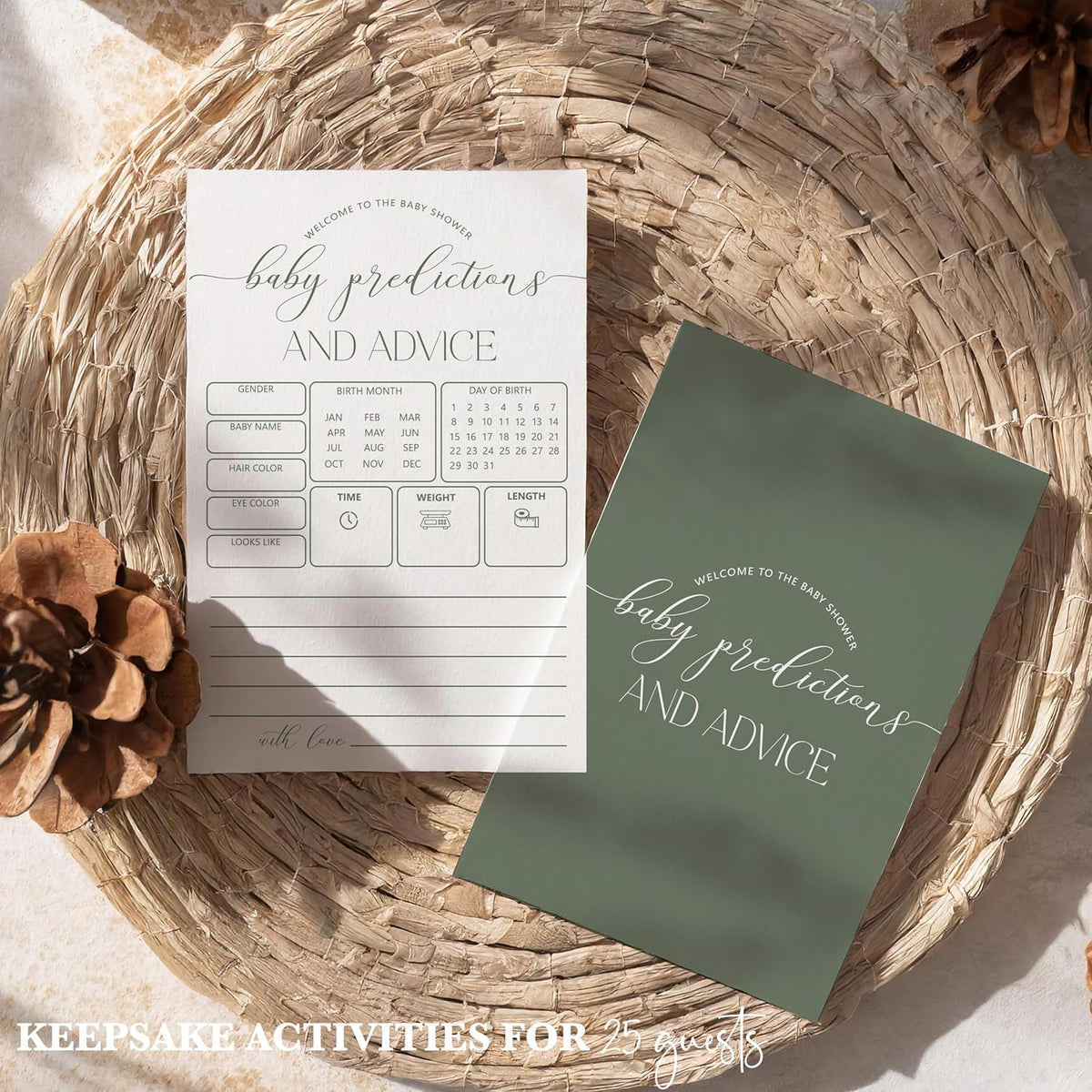 Advice For New Parents Baby Shower, Baby Predictions & Advice Cards For Baby Shower Games