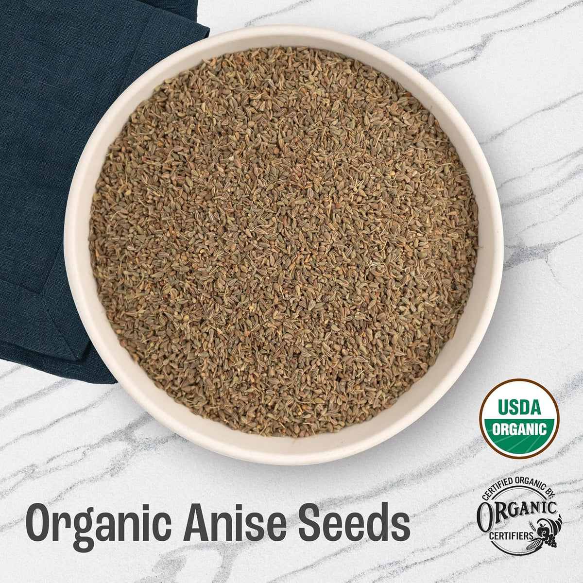 J Mac Botanicals Organic Anise Seeds (32 oz) Certified USDA Organic. Whole aniseed for cookies