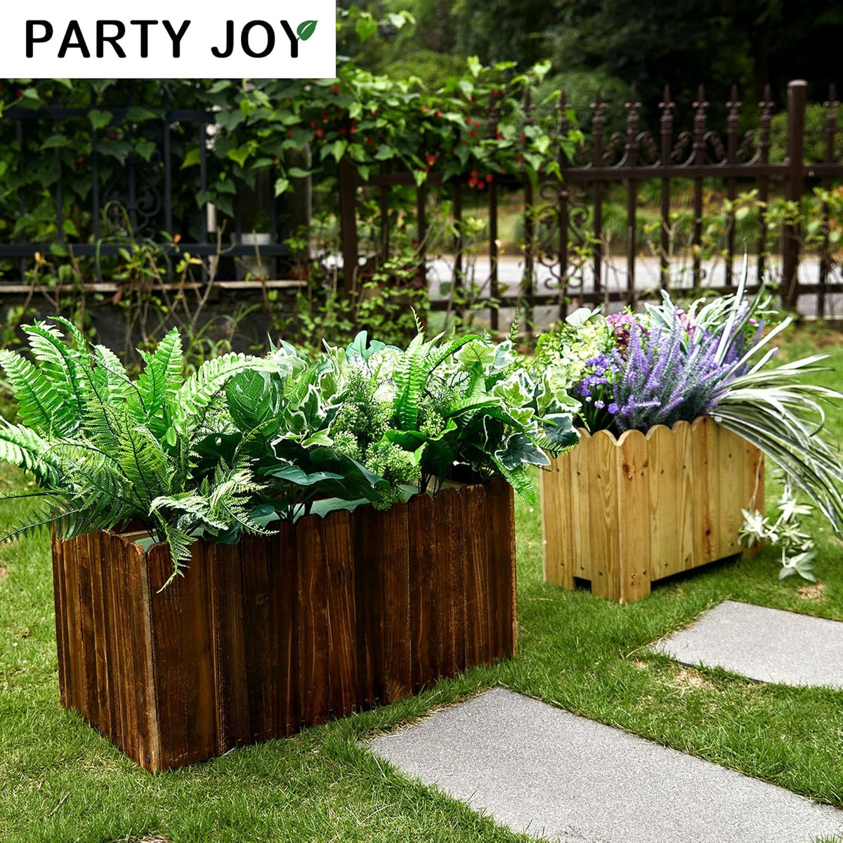 PARTY JOY 14 Bunches Fake Plants Outdoor, Fake Bushes UV Resistant Artificial Flowers Greenery