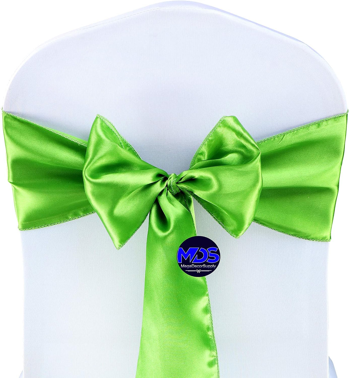 MDS Pack of 25 PCS Satin Chair Sashes Charmeuse Sateen Dining Chair Bows Ribbon Ties Back Sash for