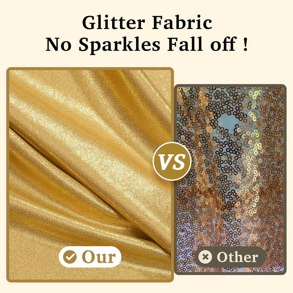 40ftx10ft Gold Sequin Backdrop Curtain Panels for Parties, Wrinkle Free Glitter Photo Backdrop