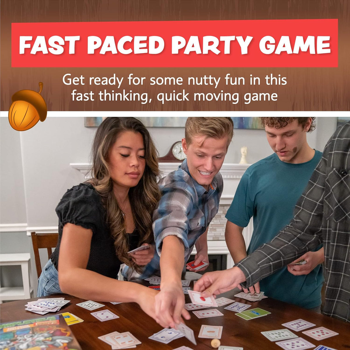 Squirrel Products Completely Nuts Fast Paced Party Game, Card Game for 2-12 Players Ages 8 and Up