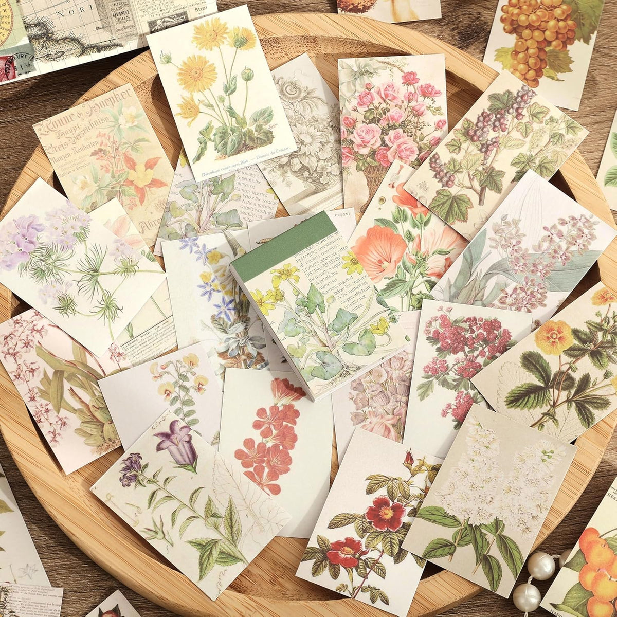 6 Sets 300 Pcs Washi Stickers Set Vintage Aesthetic Sticker Book for Journaling Decorative