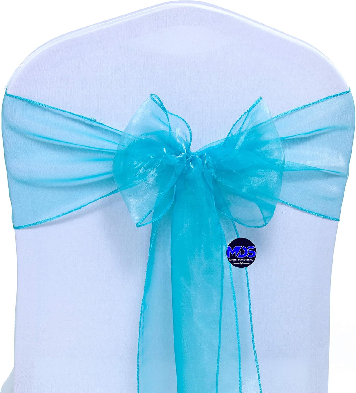 MDS Pack of 200 PCS Organza Chair Sashes Wider Dining Chair Bows Ribbon Tie Back for Wedding Party