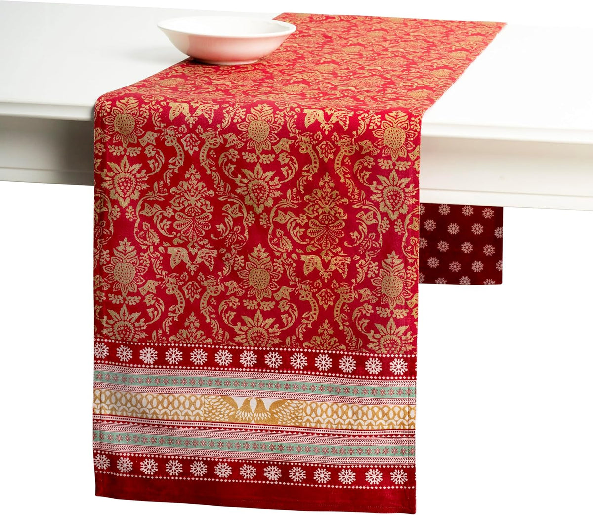 Maison d' Hermine Table Runner 100% Cotton Double Layer Table Runners 108 inches Long Decorative