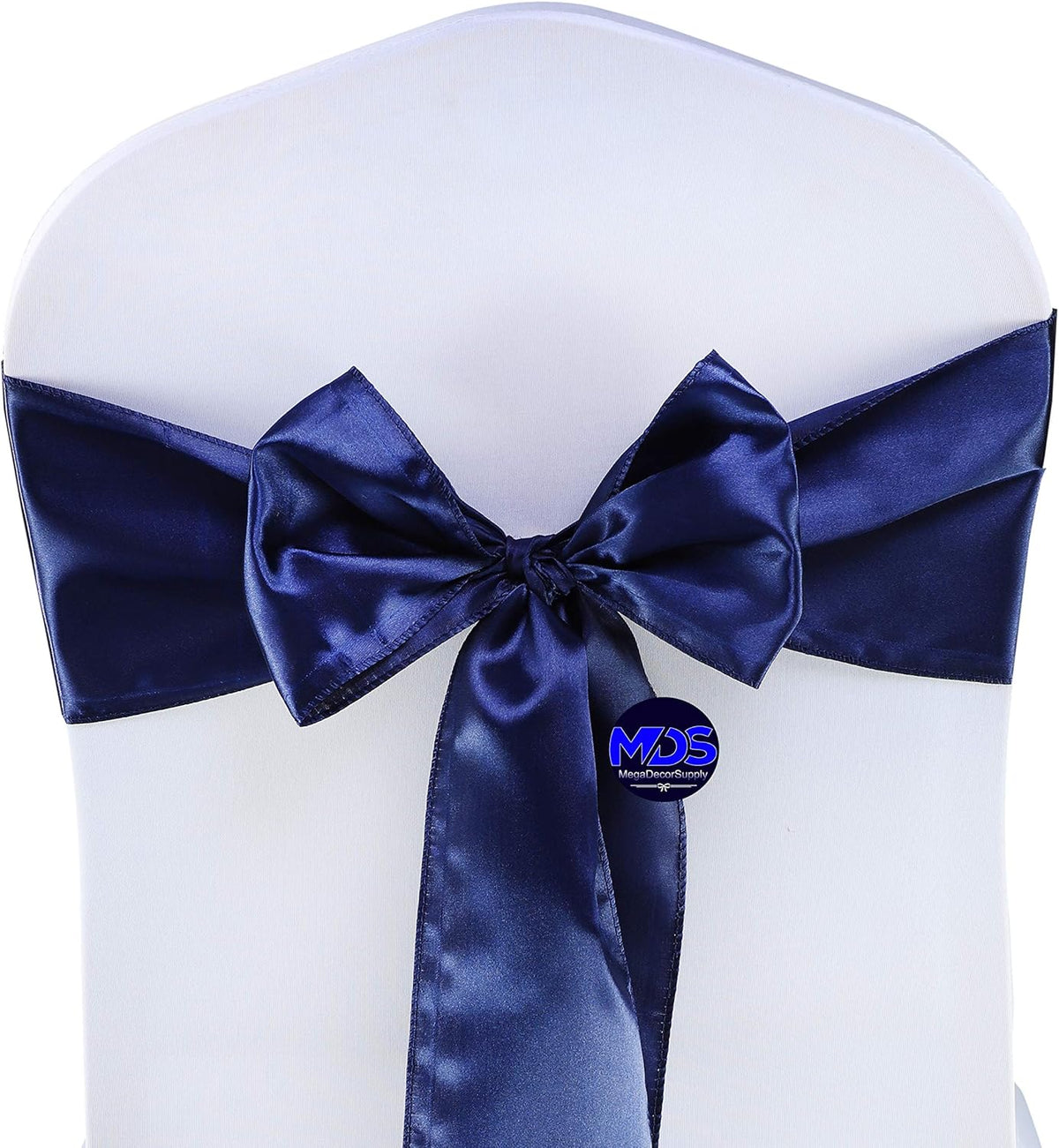 MDS Pack of 75 PCS Satin Chair Sashes Charmeuse Sateen Dining Chair Bows Ribbon Ties Back Sash for