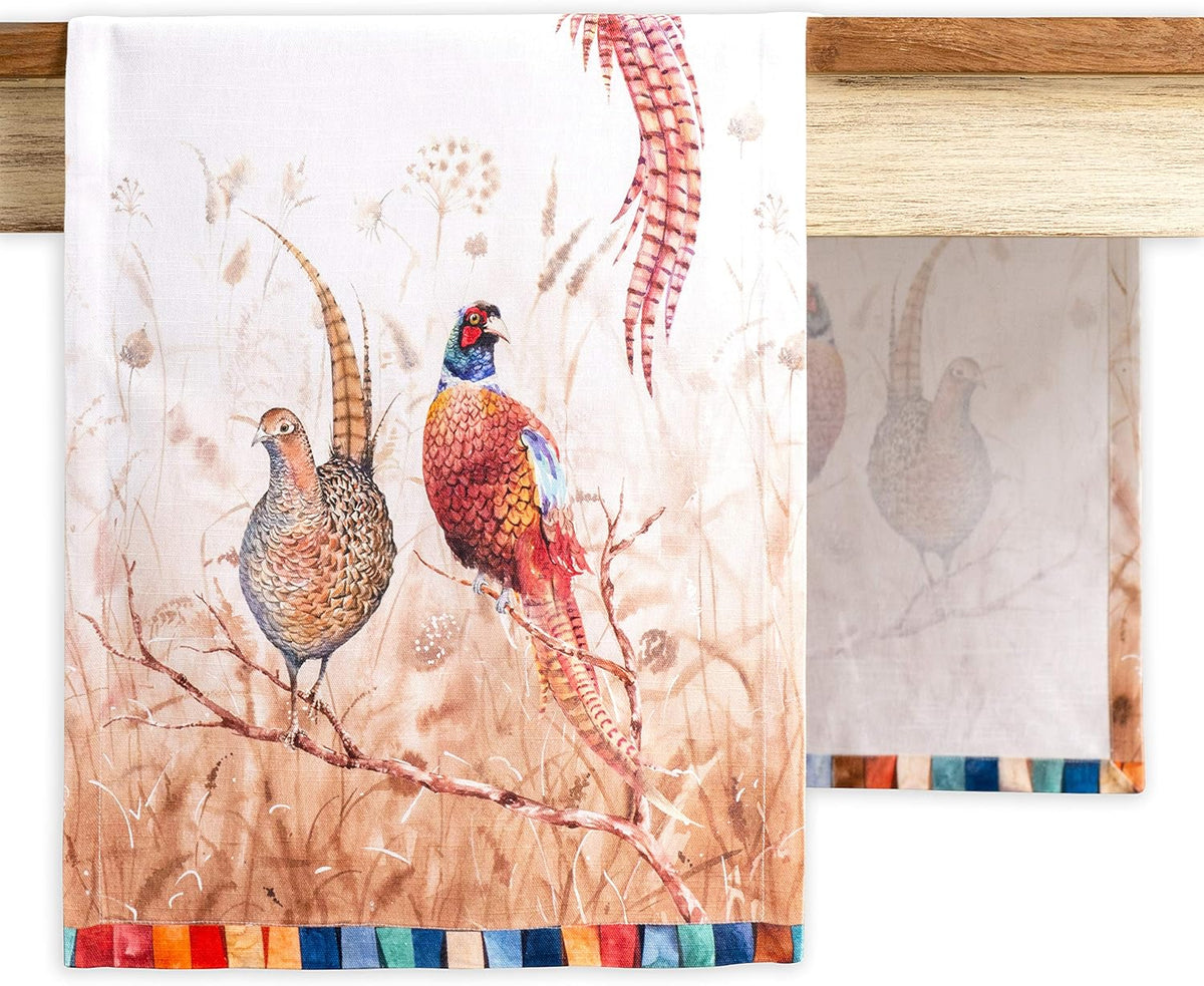 Maison d' Hermine Table Runner 100% Cotton Single Layer Table Runners 90 inches Long Decorative for