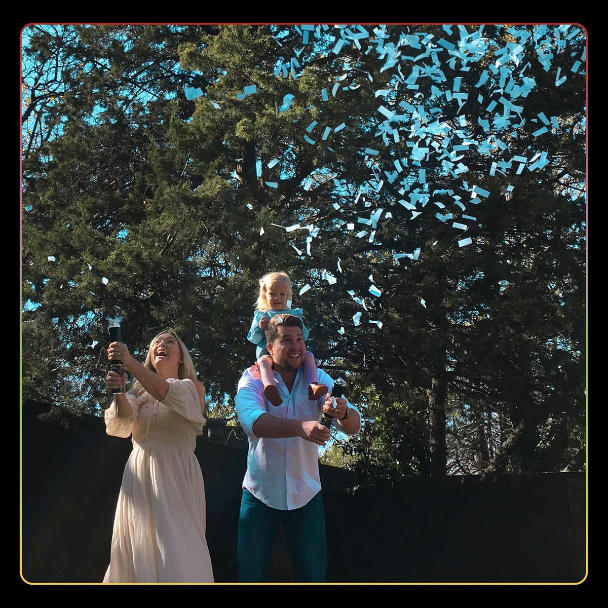 Turquoise Color Biodegradable Confetti - Rectangular Fluttering Tissue Paper Confetti for Cannon